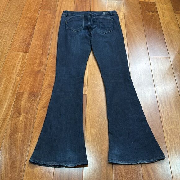 Paige Lou Lou Mid Rise Blue Skinny Flare Full Length Stretch Denim Jeans Size 29 - Picture 4 of 13
